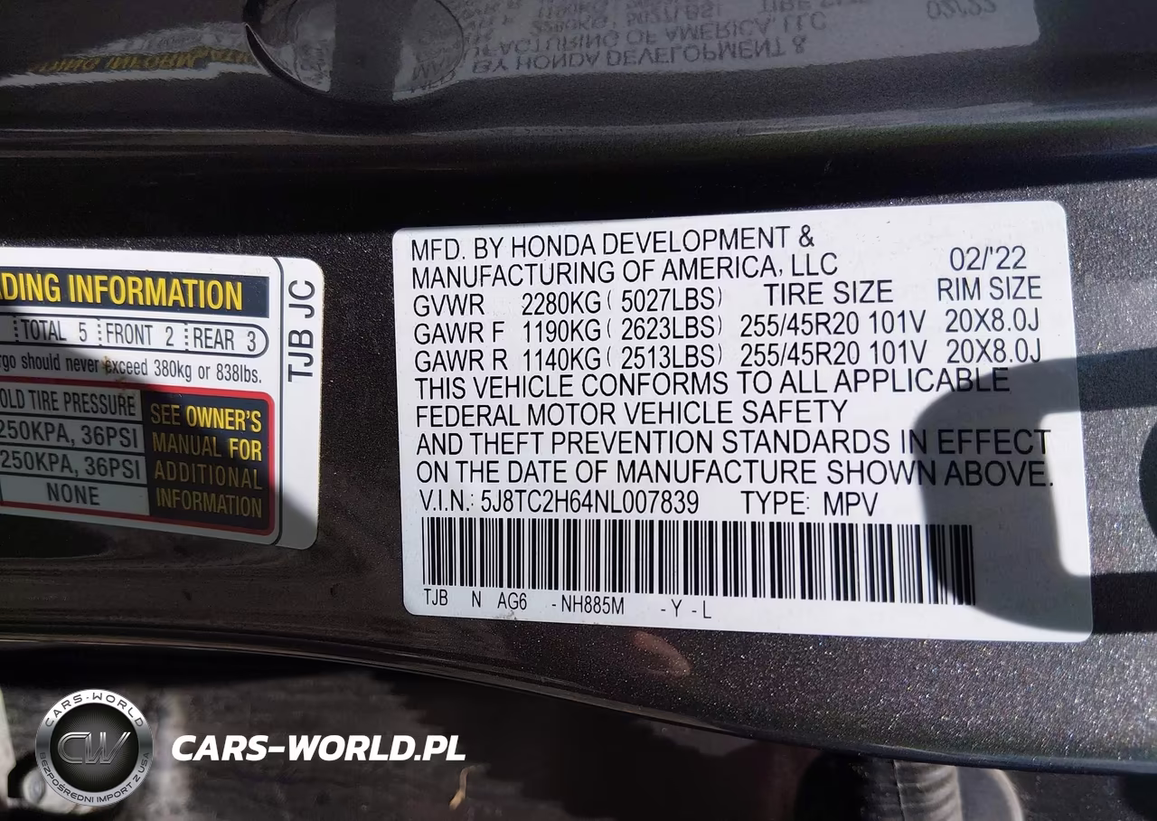 2022 Acura Rdx A-Spec Package VIN:5J8TC2H64NL007839 - 9