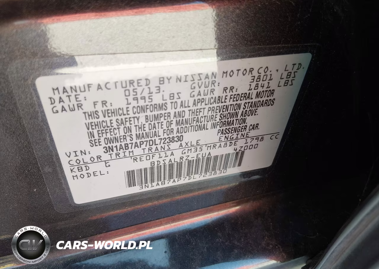2013 Nissan Sentra Sr VIN:3N1AB7AP7DL723830 - 9