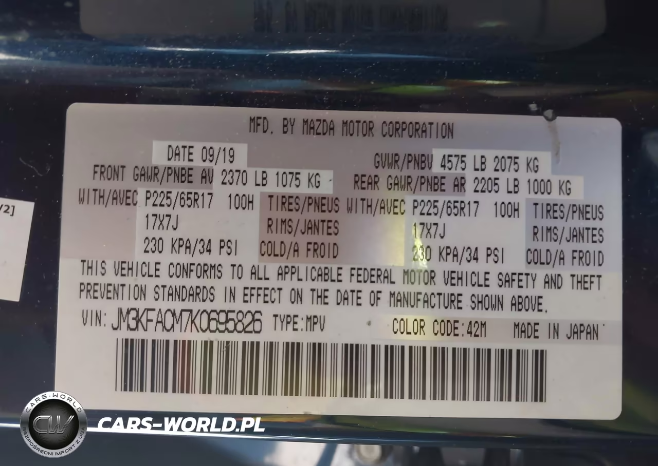 2019 Mazda Cx-5 Touring VIN:JM3KFACM7K0695826 - 9