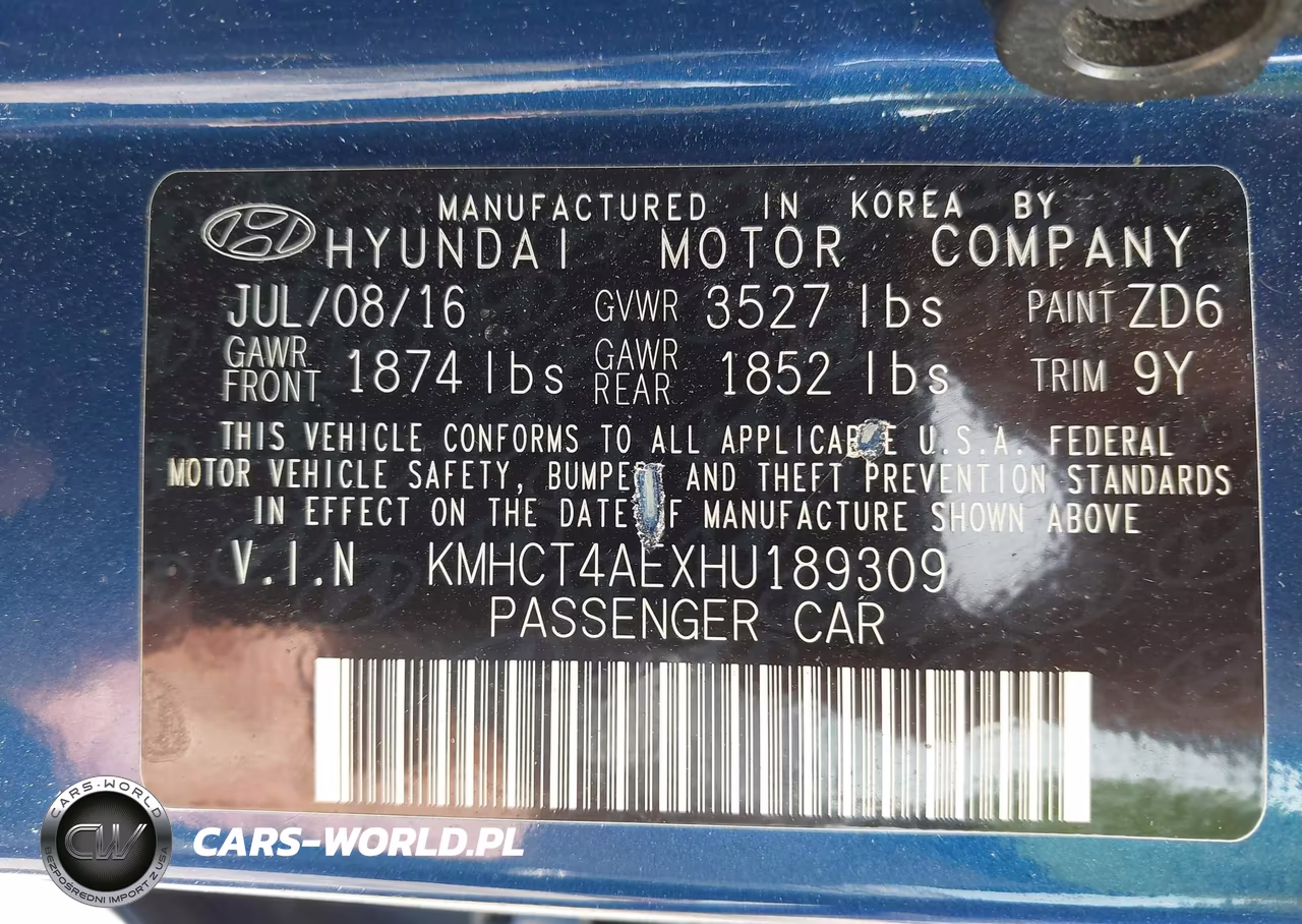 2017 Hyundai Accent Se VIN:KMHCT4AEXHU189309 - 9