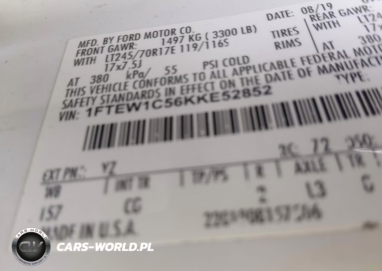2019 Ford F-150 Xl VIN:1FTEW1C56KKE52852 - 9
