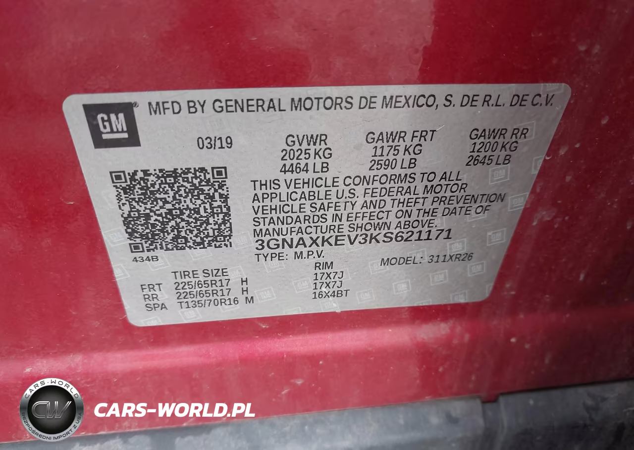 2019 Chevrolet Equinox Lt VIN:3GNAXKEV3KS621171 - 9