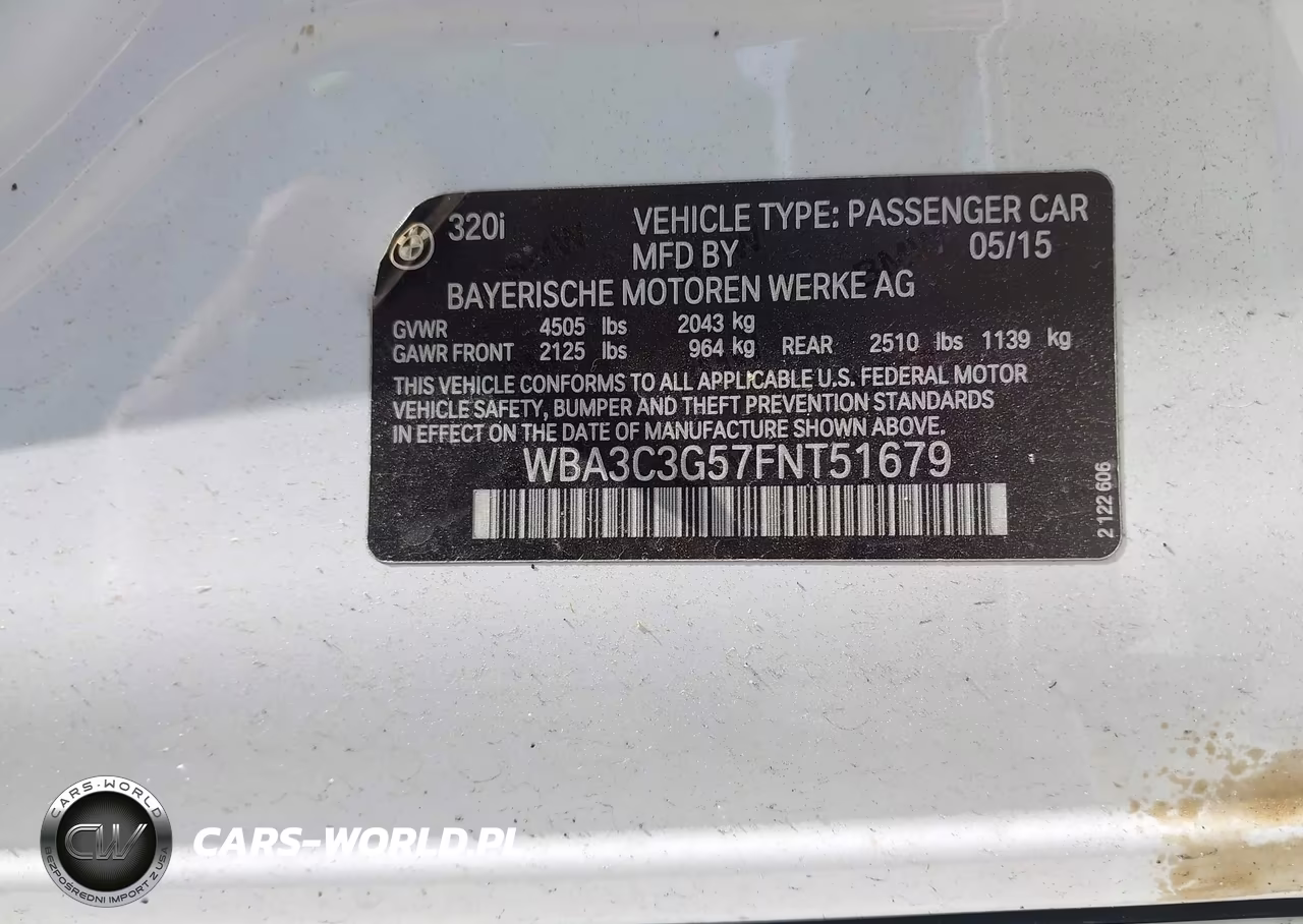 2015 BMW 320I xDrive VIN:WBA3C3G57FNT51679 - 9