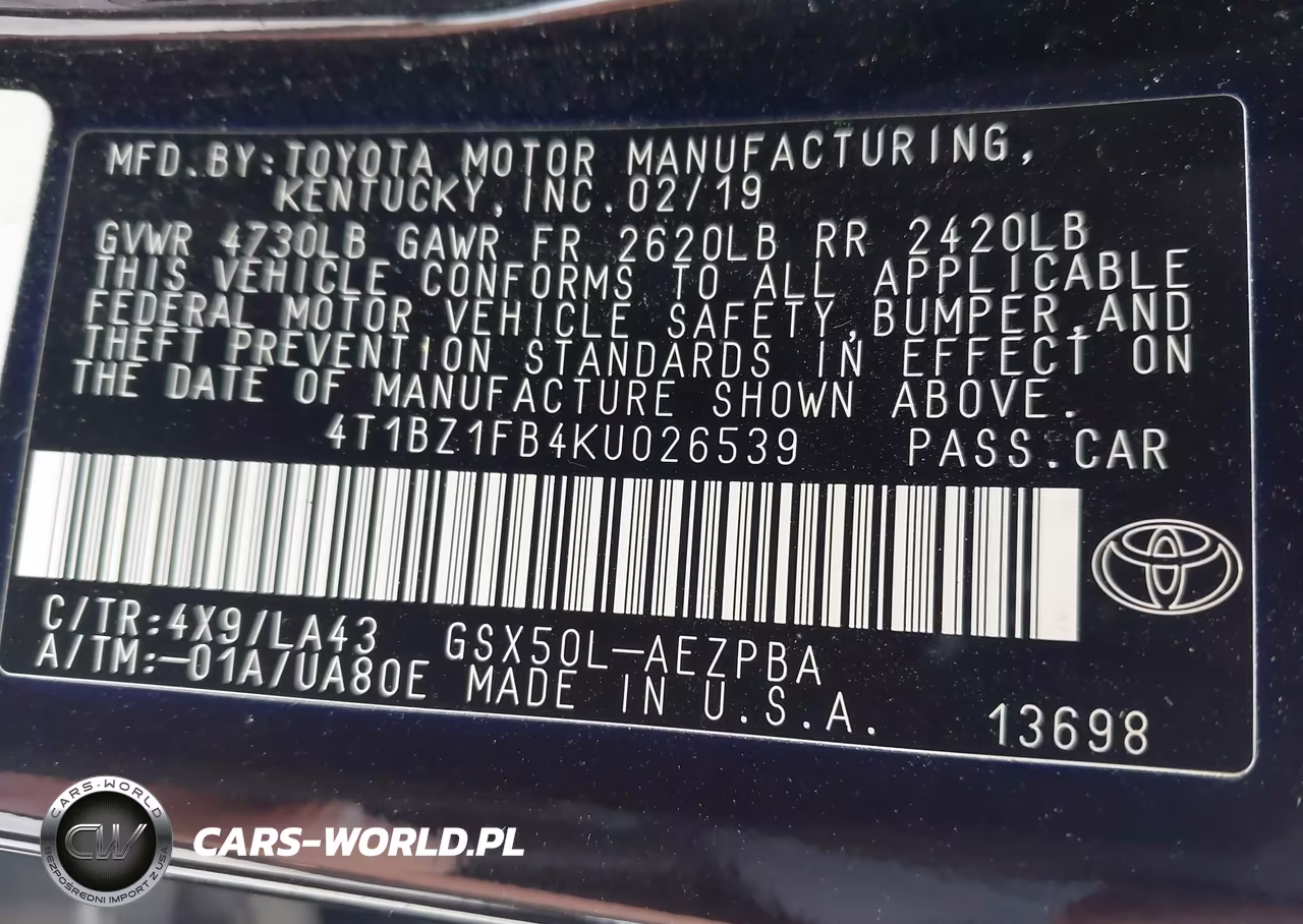 2019 Toyota Avalon Limited VIN:4T1BZ1FB4KU026539 - 9