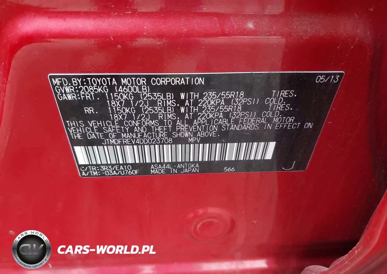 2013 Toyota Rav4 Limited VIN:JTMDFREV4DD023708 - 9