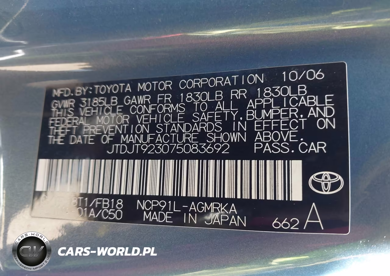 2007 Toyota Yaris VIN:JTDJT923075083692 - 9