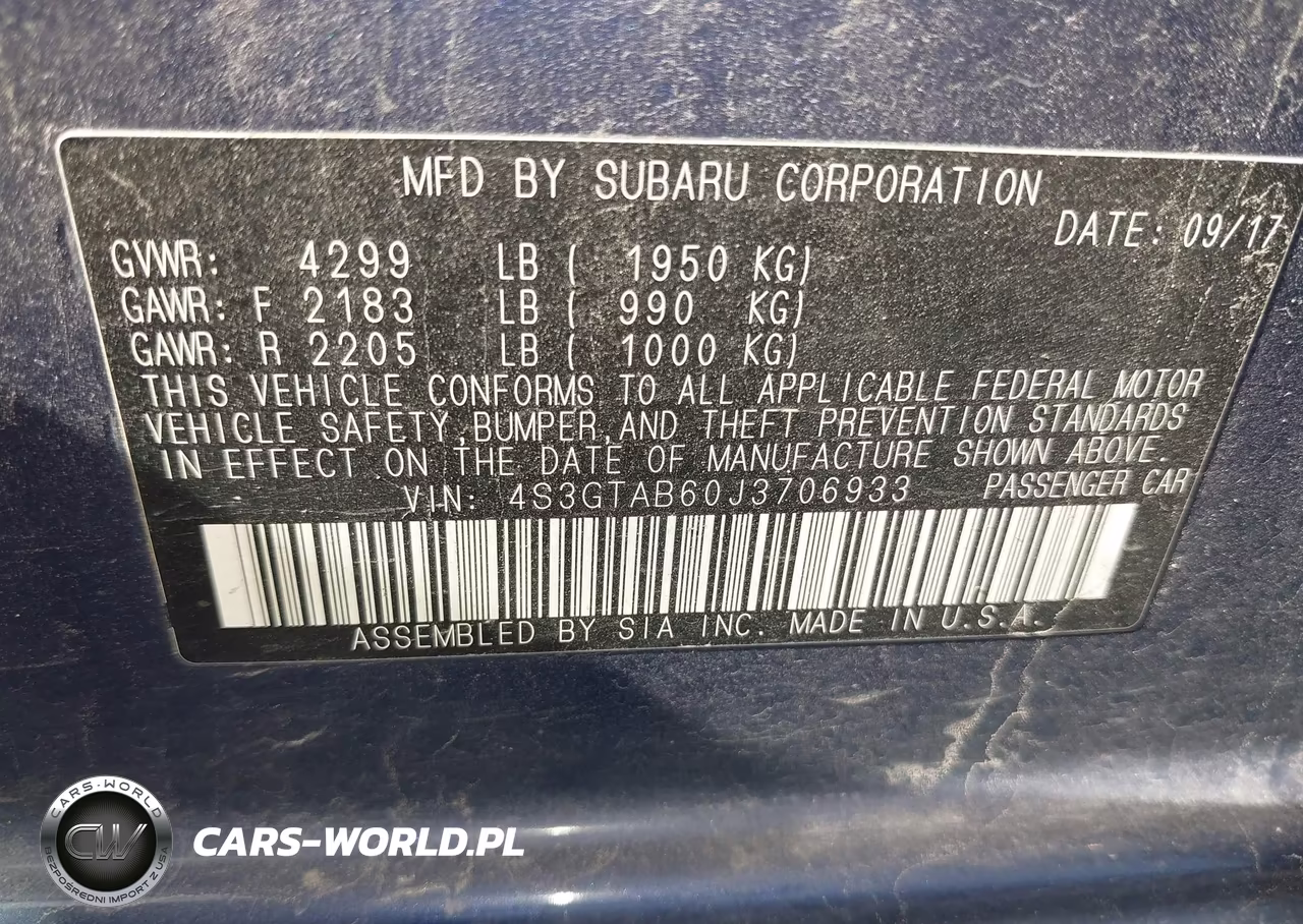 2018 Subaru Impreza 2.0I Premium VIN:4S3GTAB60J3706933 - 9
