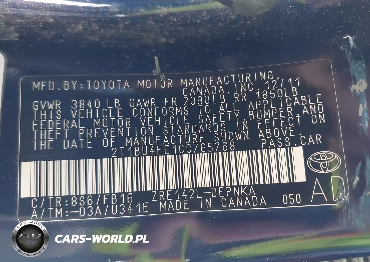 2012 Toyota Corolla Le VIN:2T1BU4EE1CC765768 - 9