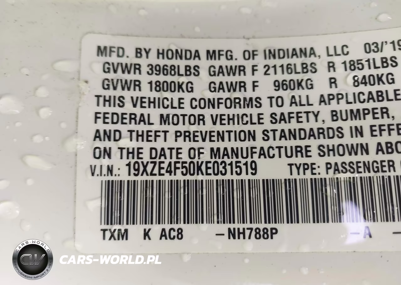 2019 Honda Insight Ex VIN:19XZE4F50KE031519 - 9