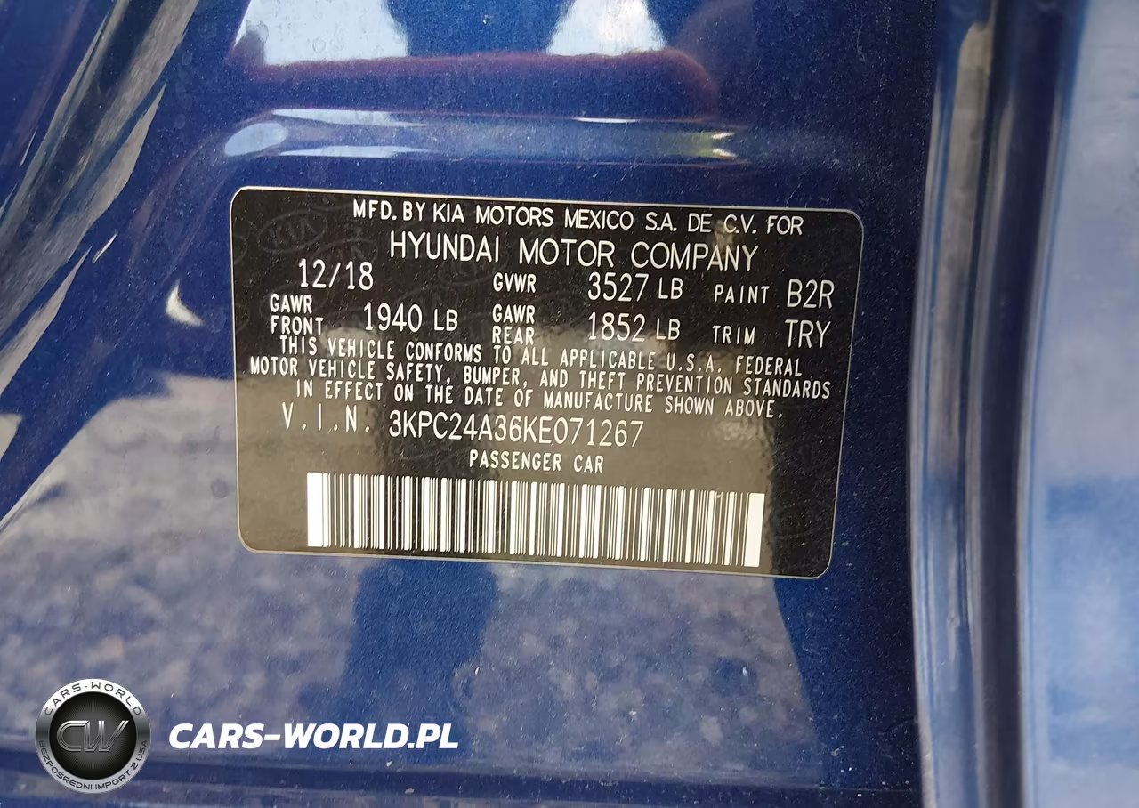 2019 Hyundai Accent Se VIN:3KPC24A36KE071267 - 9