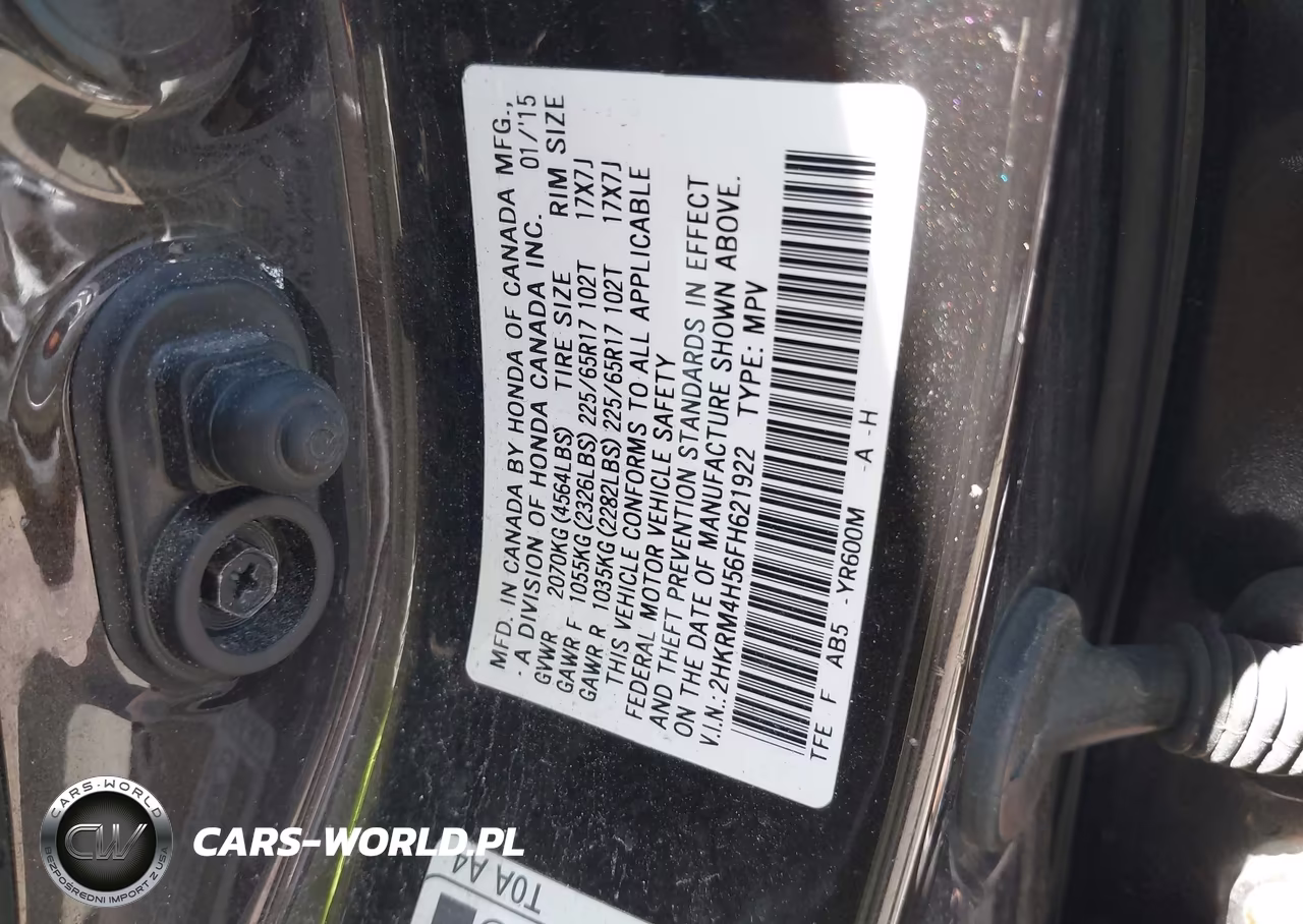 2015 Honda Cr-V Ex VIN:2HKRM4H56FH621922 - 9
