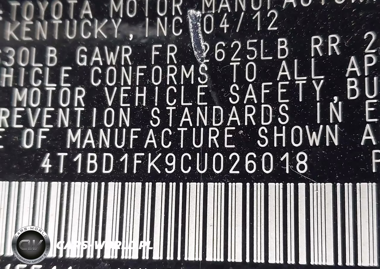 2012 Toyota Camry Hybrid Le VIN:4T1BD1FK9CU026018 - 9