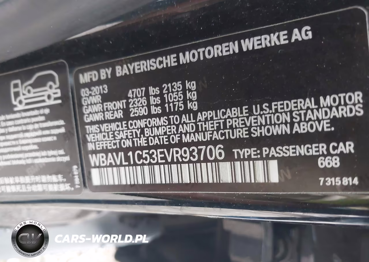 2014 BMW X1 xDrive28I VIN:WBAVL1C53EVR93706 - 9