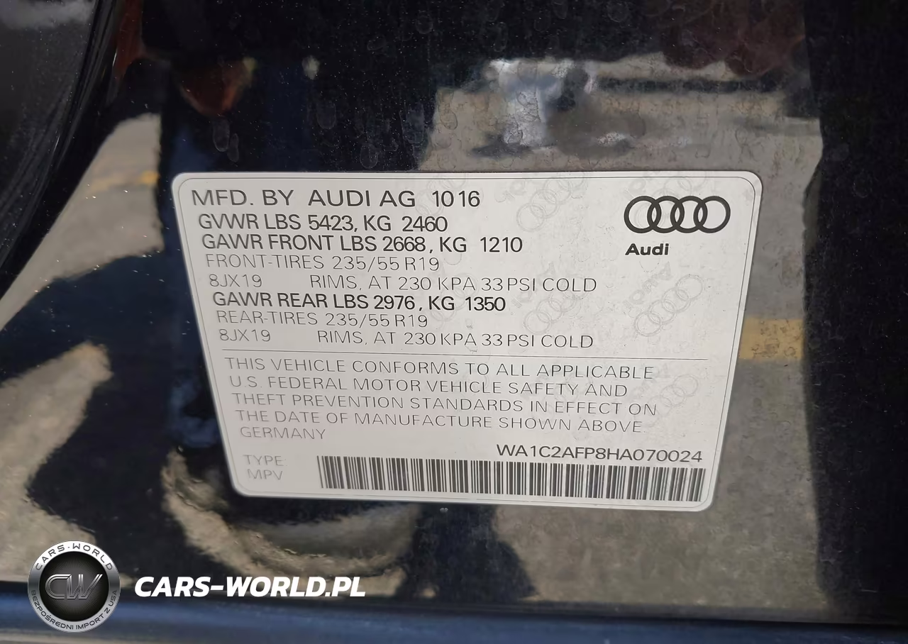 2017 Audi Q5 2.0T Premium VIN:WA1C2AFP8HA070024 - 9