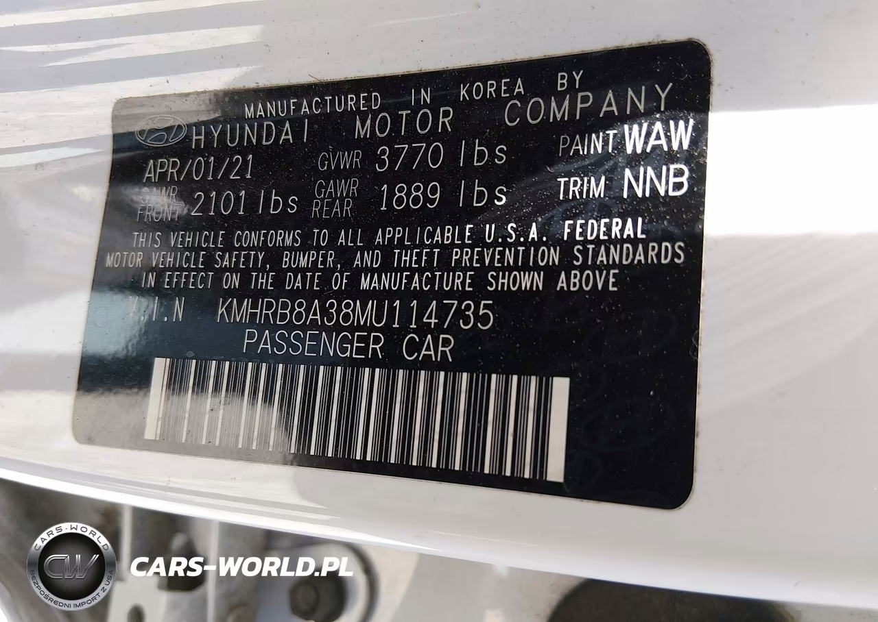 2021 Hyundai Venue Se VIN:KMHRB8A38MU114735 - 9