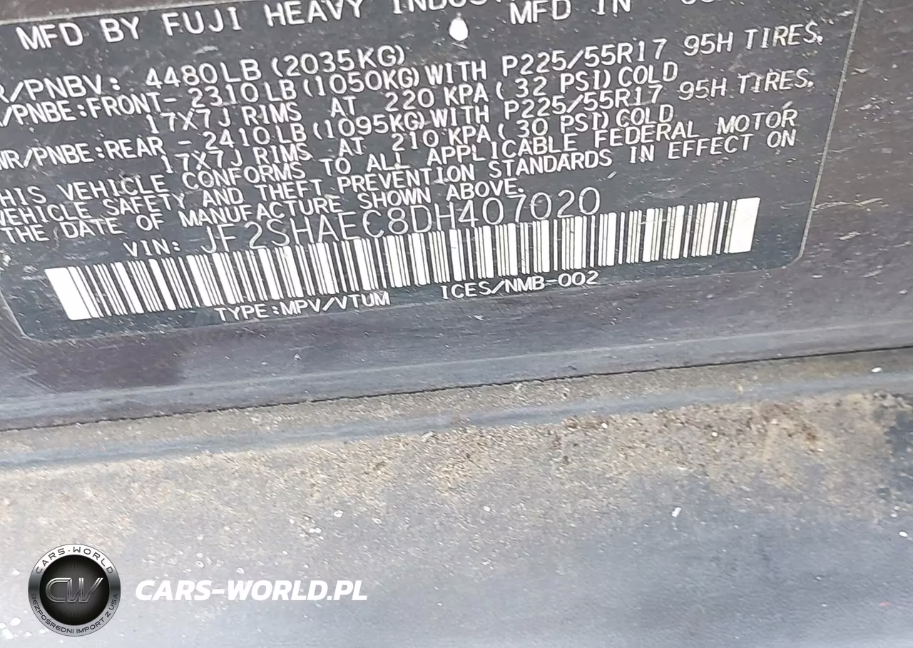 2013 Subaru Forester 2.5X Limited VIN:JF2SHAEC8DH407020 - 9