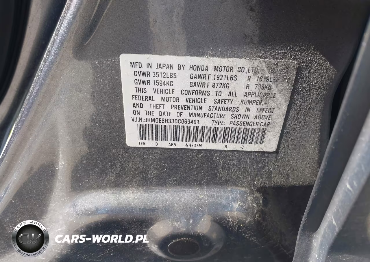 2013 Honda Fit VIN:JHMGE8H33DC069491 - 9