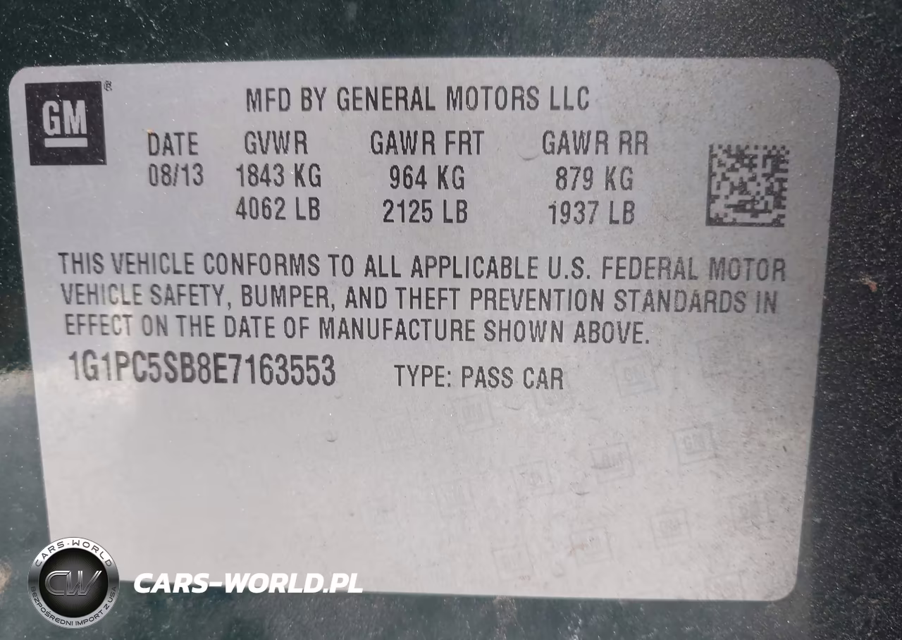 2014 Chevrolet Cruze 1Lt Auto VIN:1G1PC5SB8E7163553 - 9