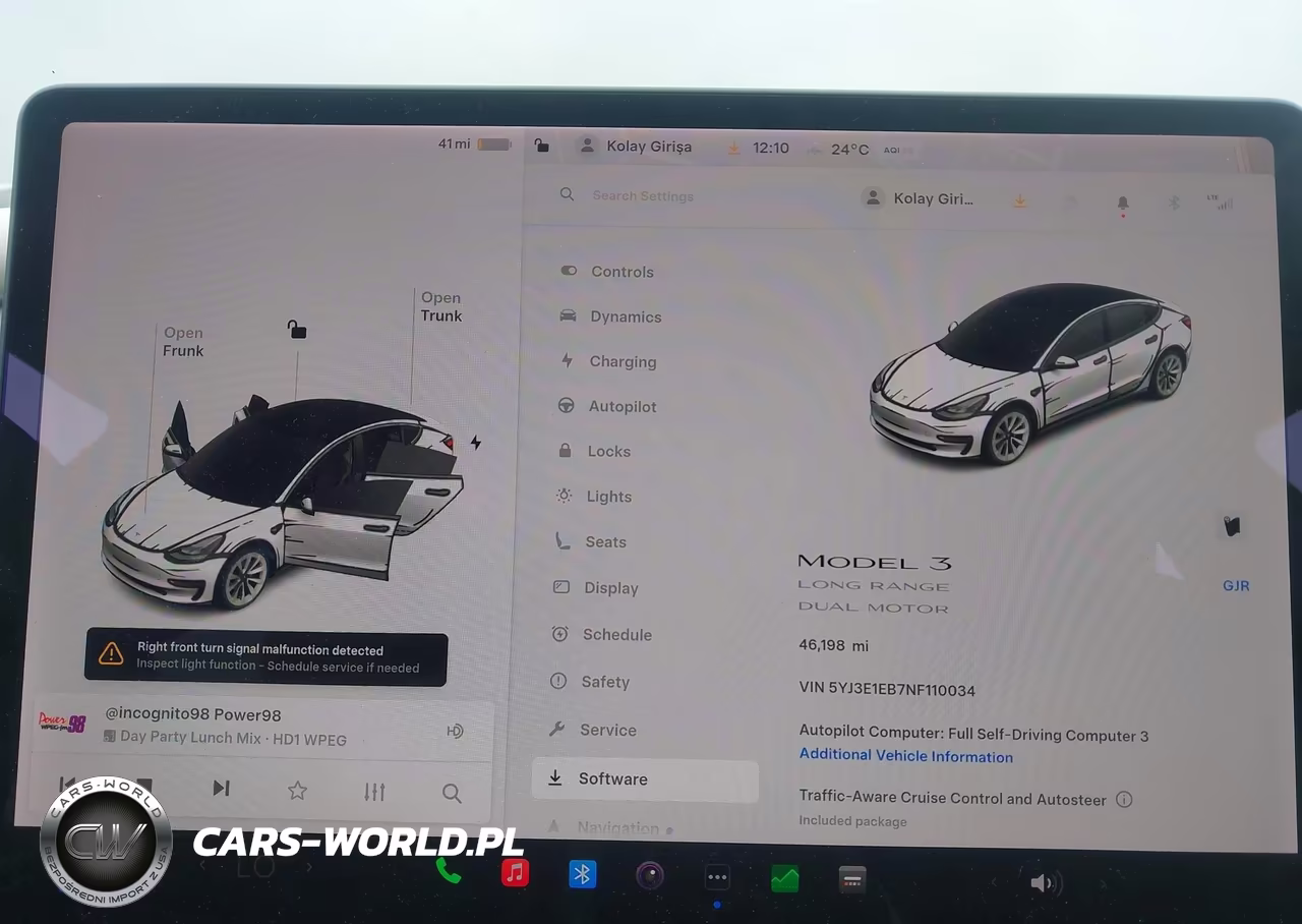2022 Tesla Model 3 VIN:5YJ3E1EB7NF110034 - 7