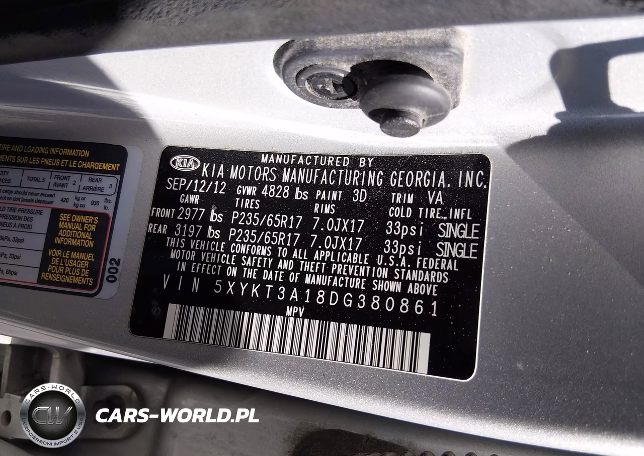 2013 Kia Sorento Lx VIN:5XYKT3A18DG380861 - 9
