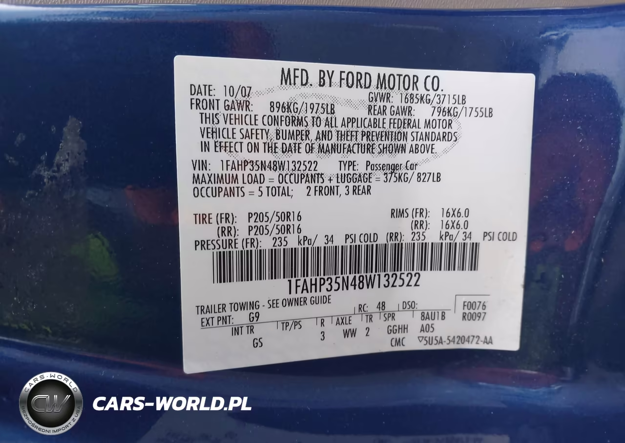 2008 Ford Focus Se-Ses VIN:1FAHP35N48W132522 - 9