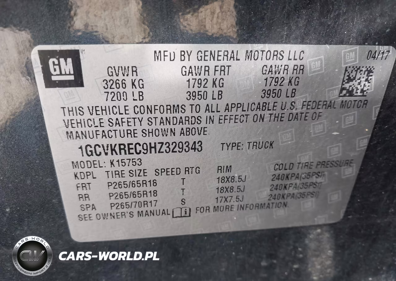 2017 Chevrolet Silverado 1500 Lt VIN:1GCVKREC9HZ329343 - 9
