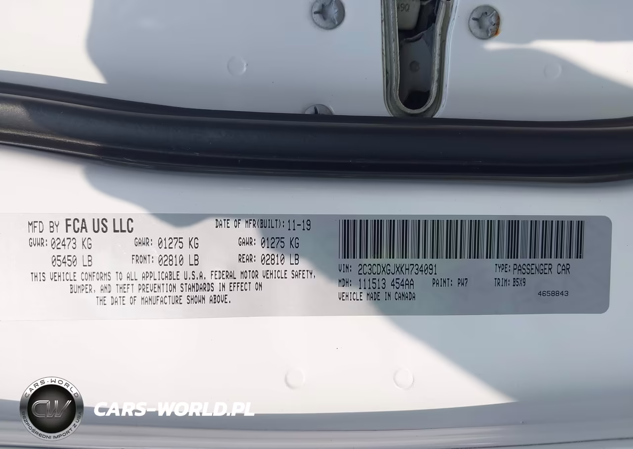 2019 Dodge Charger Scat Pack Rwd VIN:2C3CDXGJXKH734091 - 9