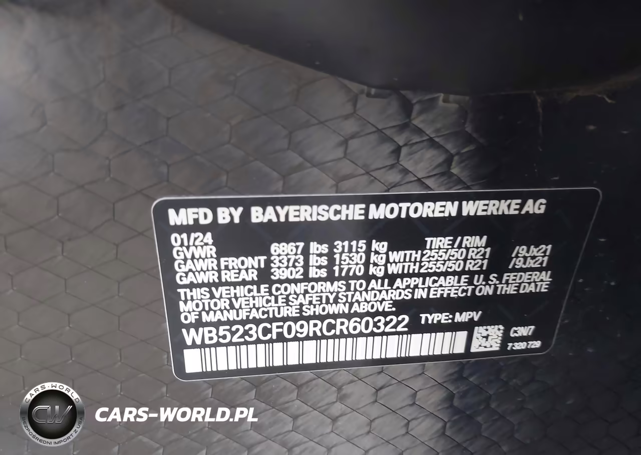 2024 BMW Ix xDrive50 VIN:WB523CF09RCR60322 - 9