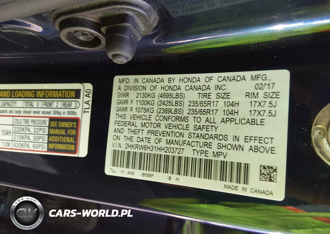2017 Honda Cr-V Lx VIN:2HKRW6H31HH203727 - 9