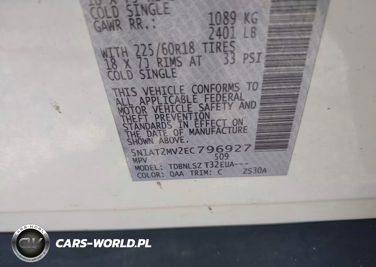2014 Nissan Rogue Sl VIN:5N1AT2MV2EC796927 - 9