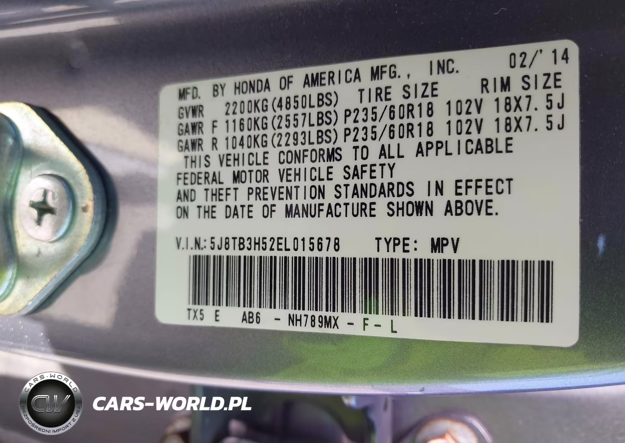 2014 Acura Rdx VIN:5J8TB3H52EL015678 - 9