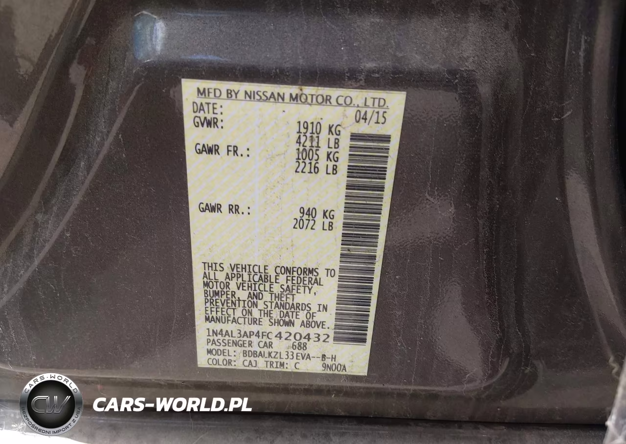 2015 Nissan Altima 2.5 Sv VIN:1N4AL3AP4FC420432 - 9