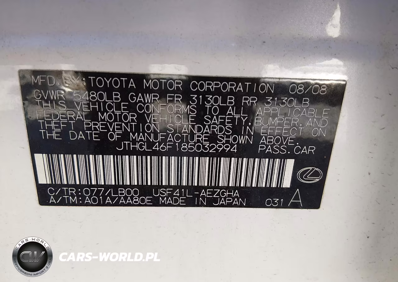2008 Lexus Ls 460 L VIN:JTHGL46F185032994 - 9