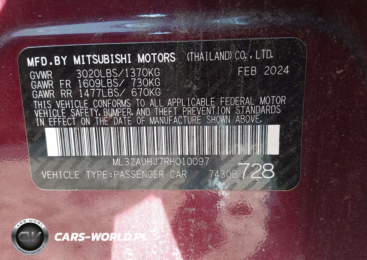 2024 Mitsubishi Mirage Es-Le VIN:ML32AUHJ7RH010097 - 9