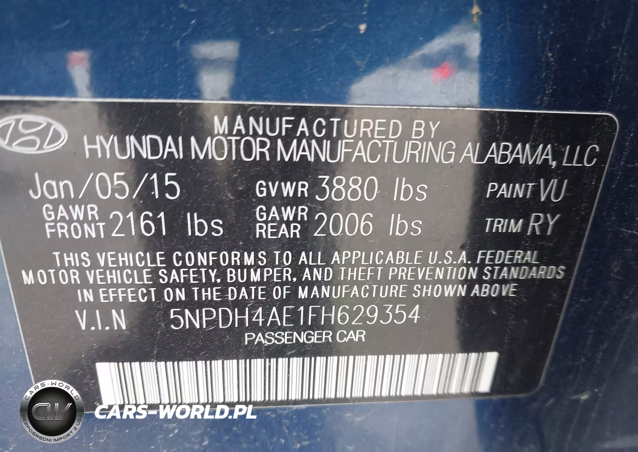 2015 Hyundai Elantra Se VIN:5NPDH4AE1FH629354 - 9