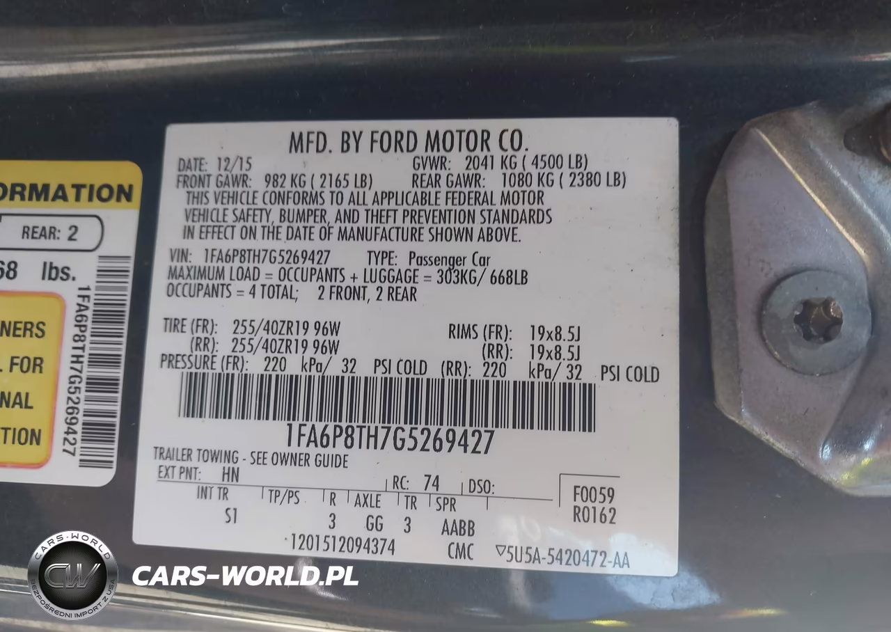 2016 Ford Mustang Ecoboost VIN:1FA6P8TH7G5269427 - 9