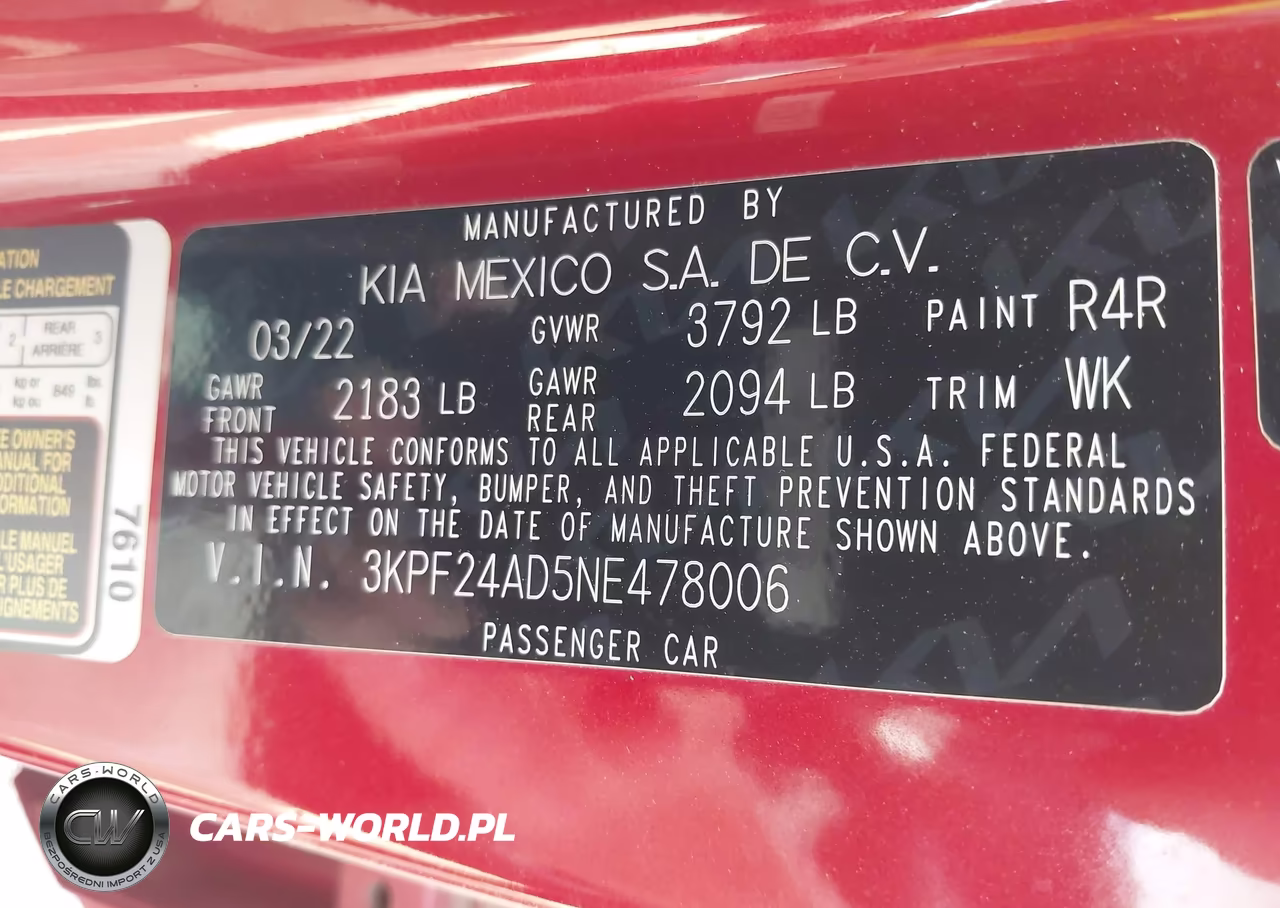 2022 Kia Forte Lxs VIN:3KPF24AD5NE478006 - 9