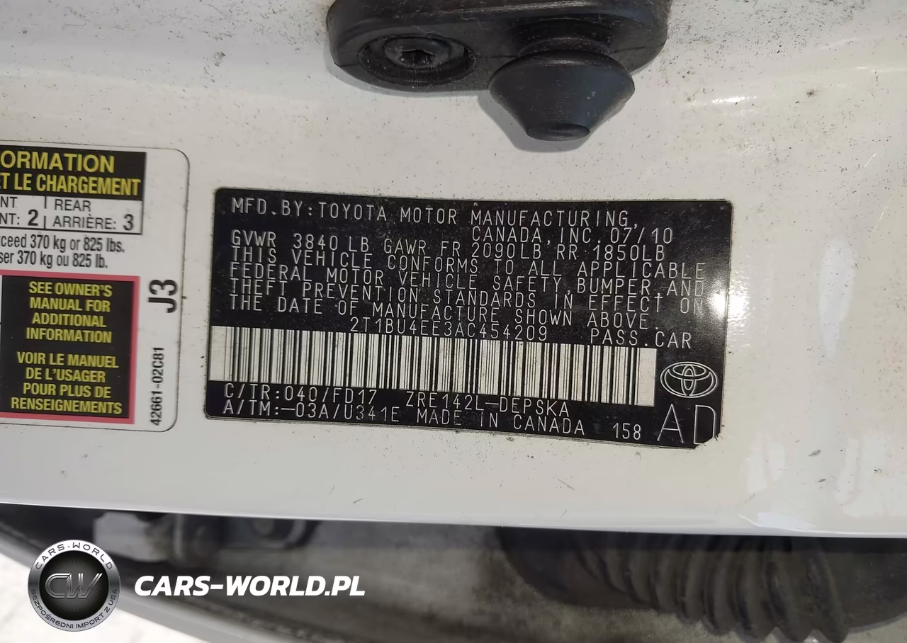 2010 Toyota Corolla S VIN:2T1BU4EE3AC454209 - 9