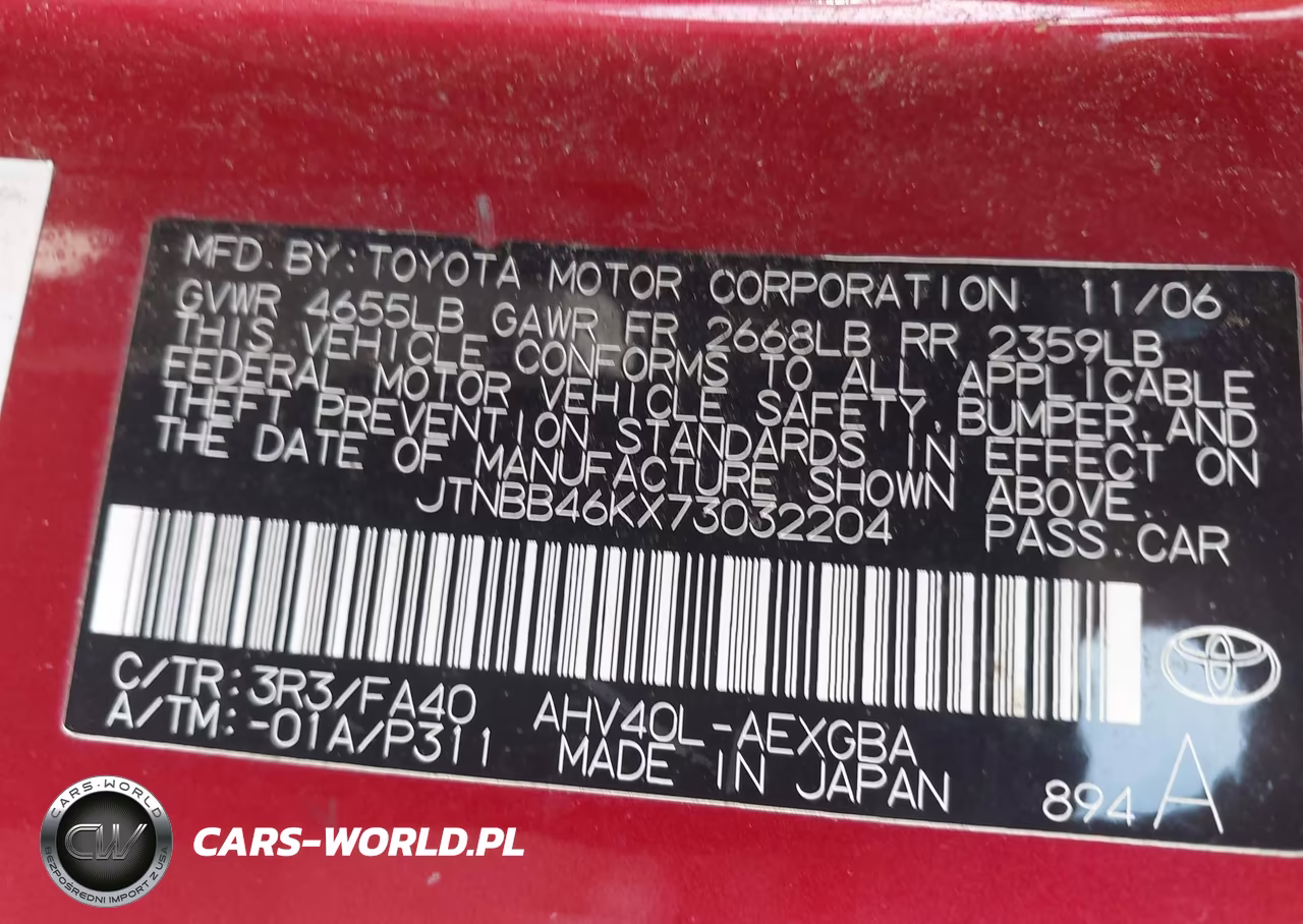 2007 Toyota Camry Hybrid VIN:JTNBB46KX73032204 - 9