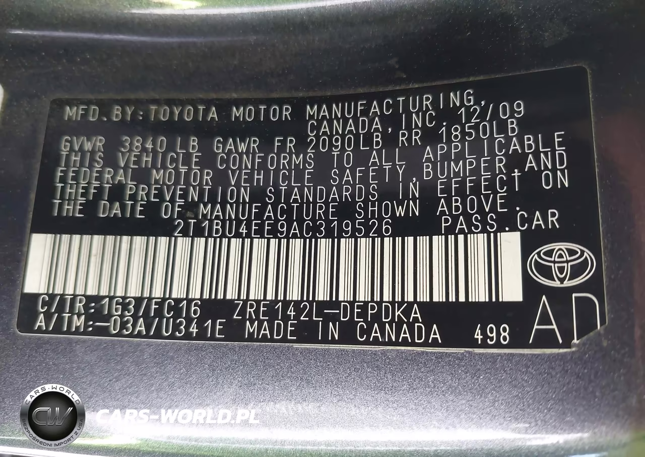 2010 Toyota Corolla Le VIN:2T1BU4EE9AC319526 - 9
