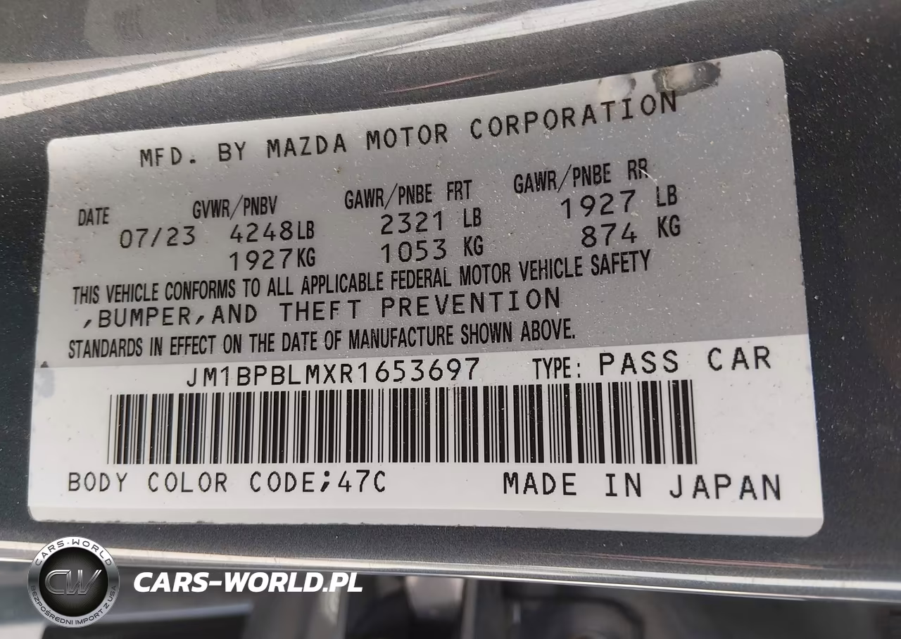 2024 Mazda Mazda3 2.5 S Carbon Edition VIN:JM1BPBLMXR1653697 - 9