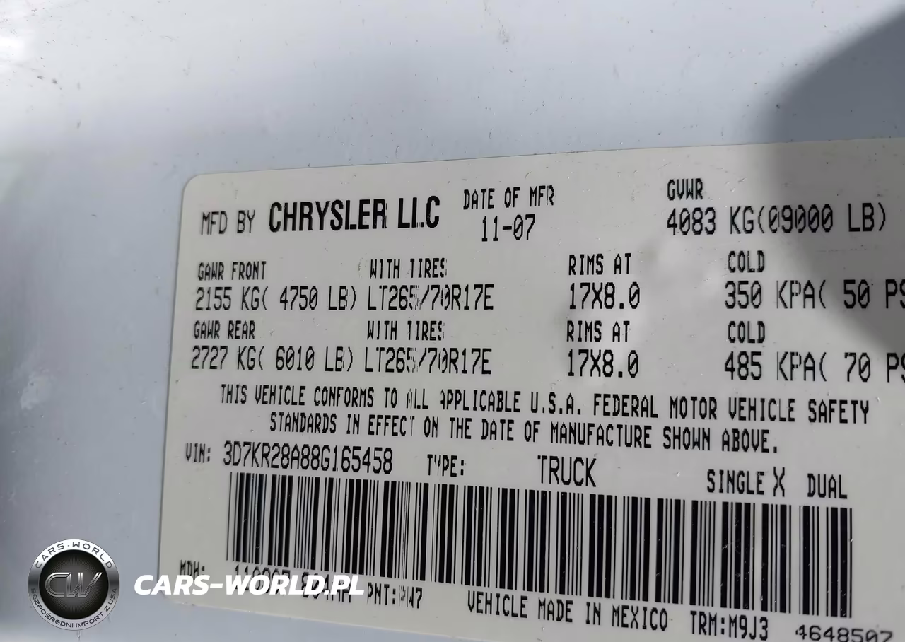 2008 Dodge Ram 2500 Slt VIN:3D7KR28A88G165458 - 9