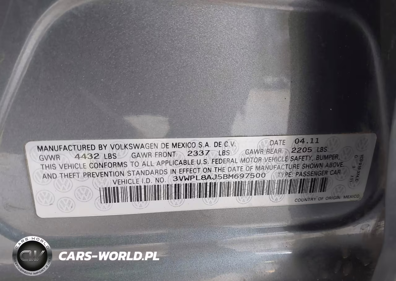 2011 Volkswagen Jetta Sportwagen 2.0L Tdi VIN:3VWPL8AJ5BM697500 - 9
