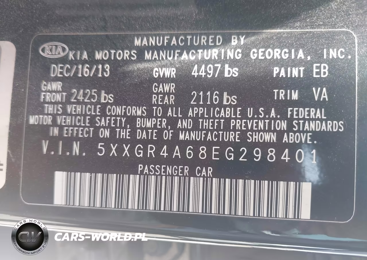 2014 Kia Optima Sx Turbo VIN:5XXGR4A68EG298401 - 9