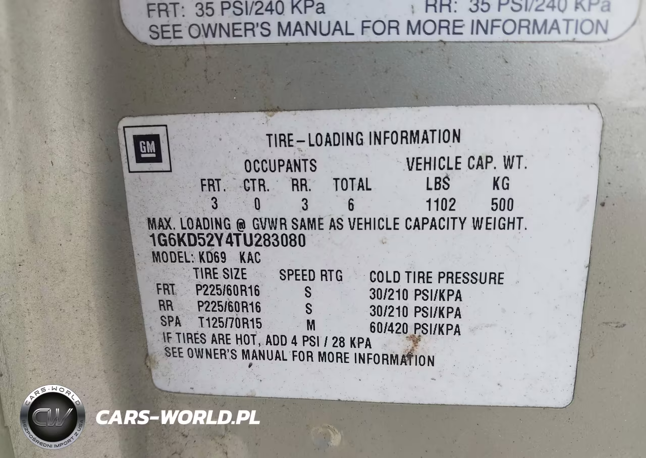 1996 Cadillac Deville VIN:1G6KD52Y4TU283080 - 9