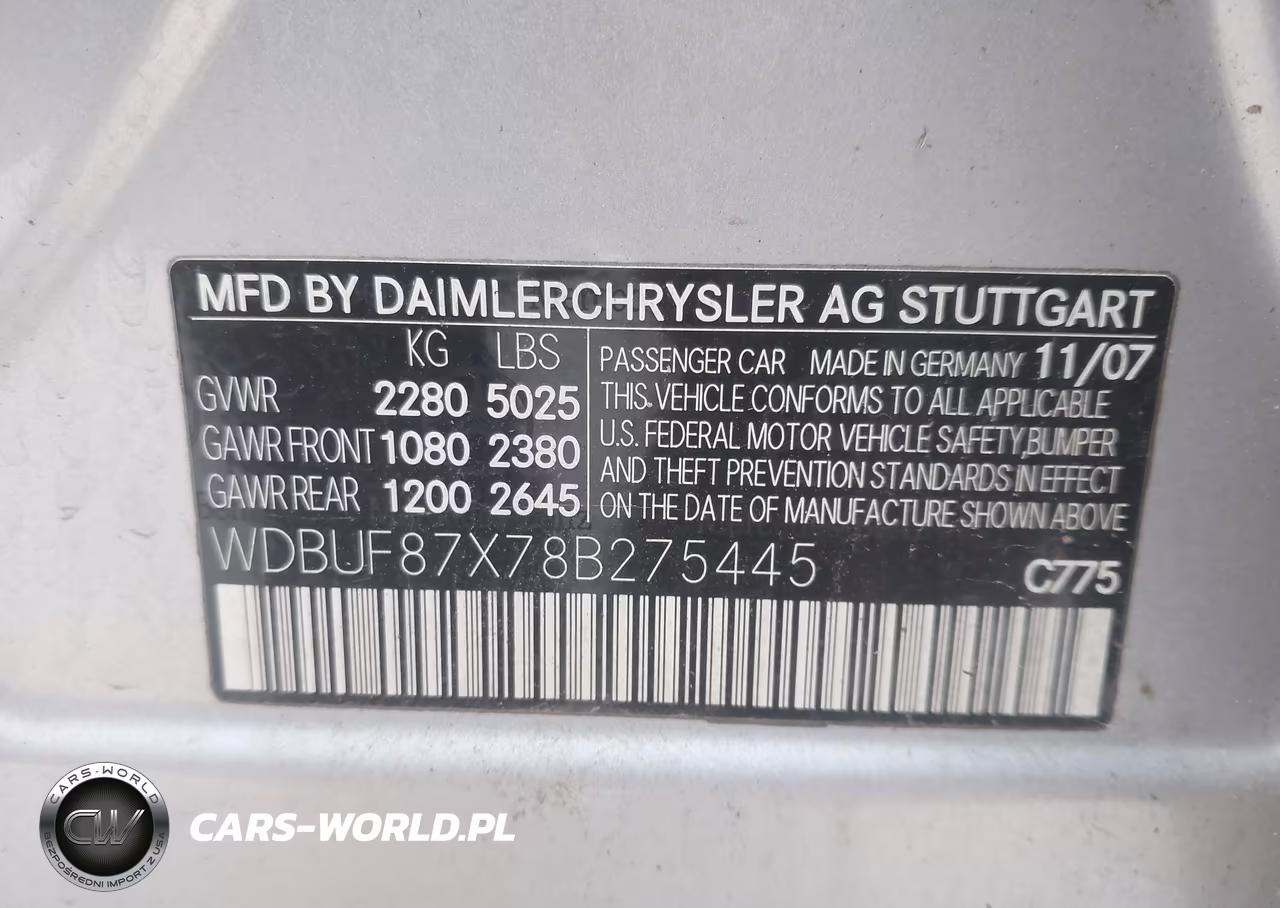 2008 Mercedes-Benz E 350 4Matic VIN:WDBUF87X78B275445 - 9