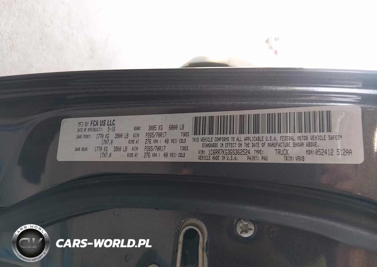 2016 Ram 1500 Tradesman VIN:1C6RR7KG3GS362524 - 9