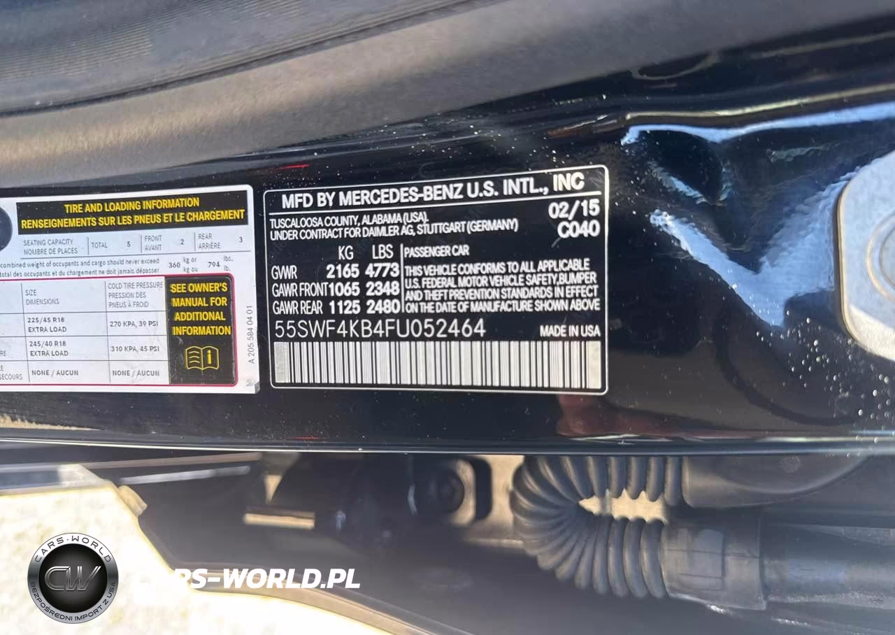 2015 Mercedes-Benz C 300 4Matic VIN:55SWF4KB4FU052464 - 9