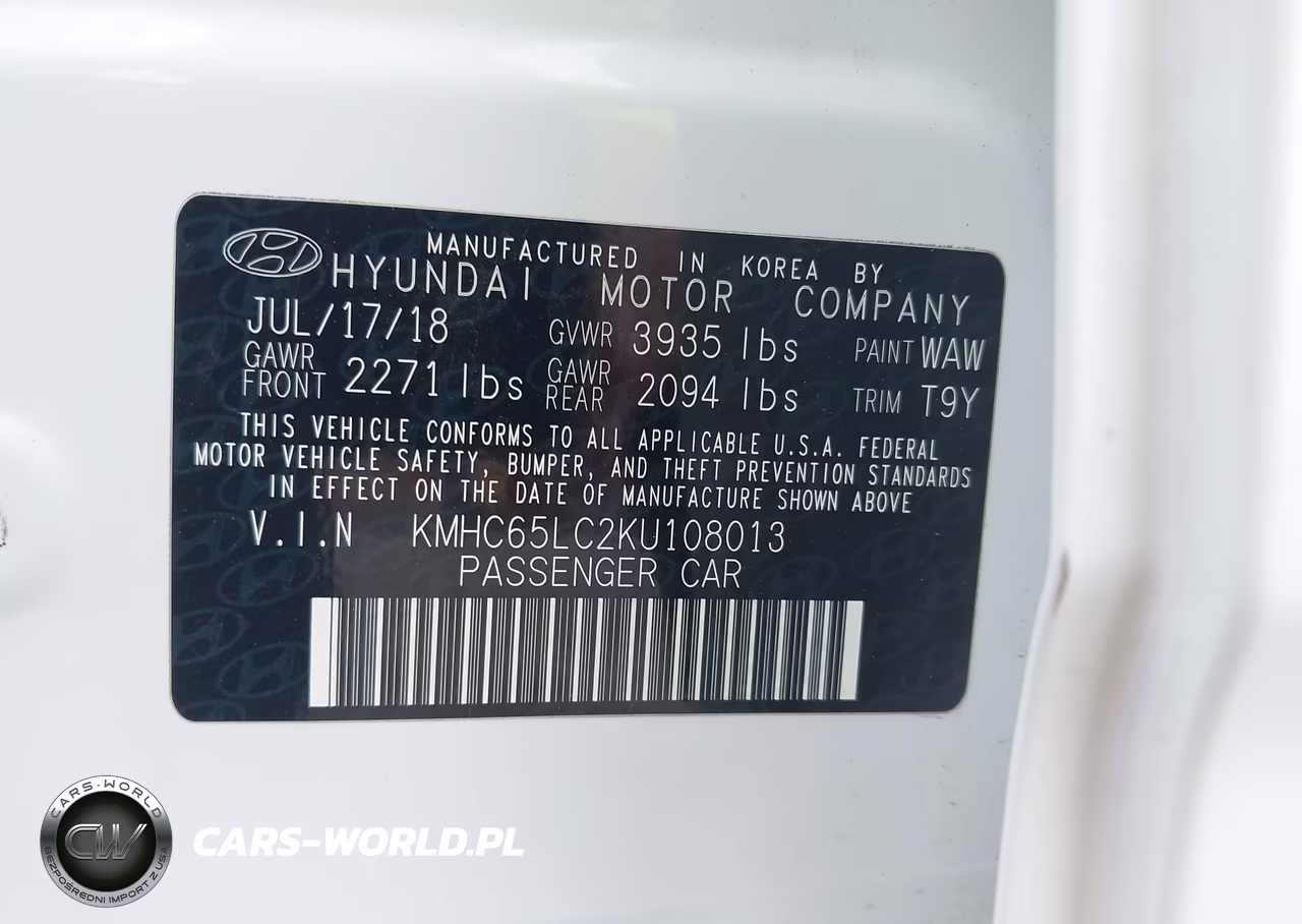 2019 Hyundai Ioniq Hybrid Blue VIN:KMHC65LC2KU108013 - 9