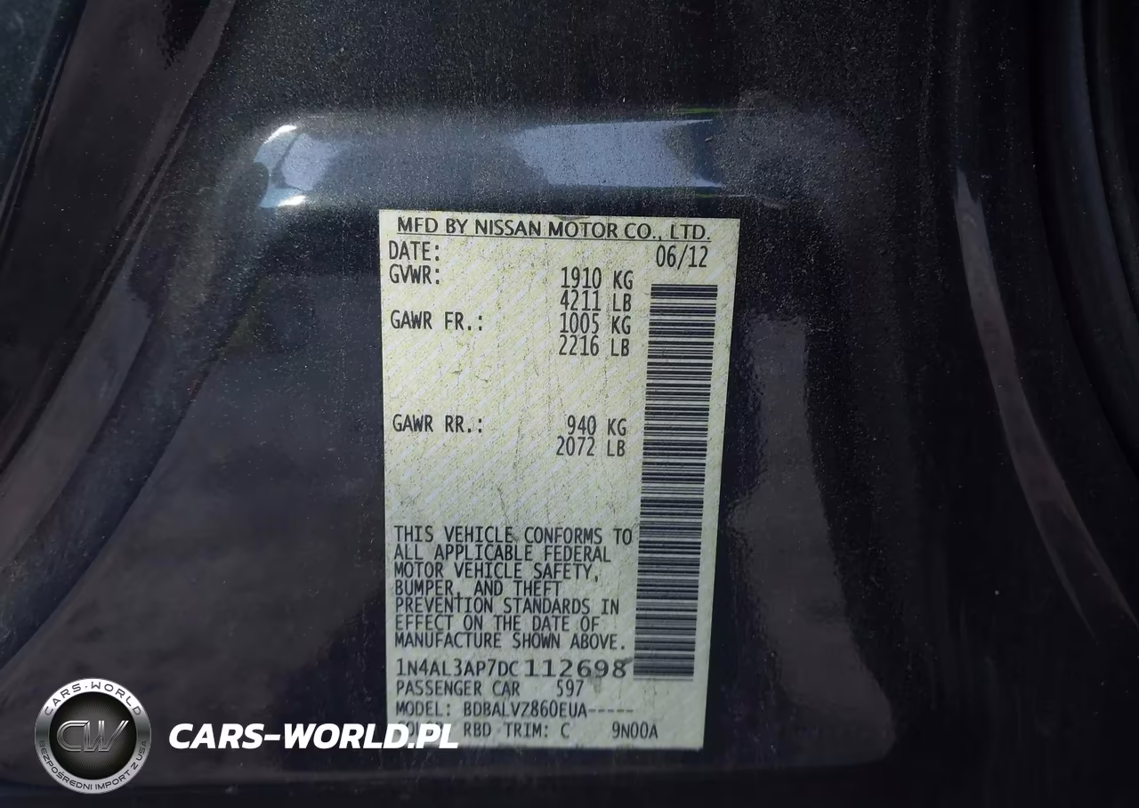 2013 Nissan Altima 2.5 Sl VIN:1N4AL3AP7DC112698 - 9